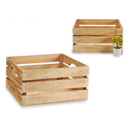 Caja de Madera de Pino Grande - Efecto quemado