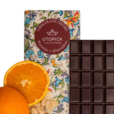 Chocolate negro - Naranja y almendras - Utopick