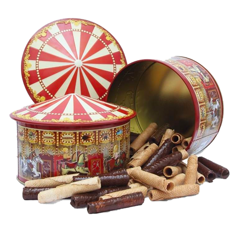 Carrusel Musical giratorio con Mini Barquillos de Canela (Tiovivo) 400 gr - La Abuela Asunción