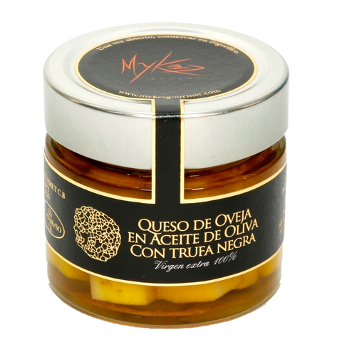 Queso de Oveja en AOVE con Trufa Negra 160g - Mykes Gourmet