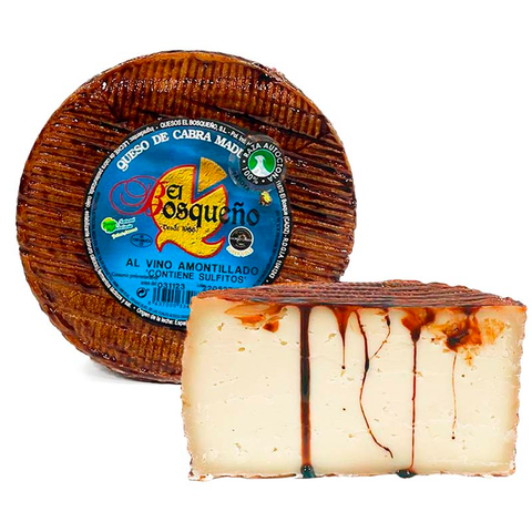 Queso cuña de Cabra al Vino Amontillado 500gr - El Bosqueño